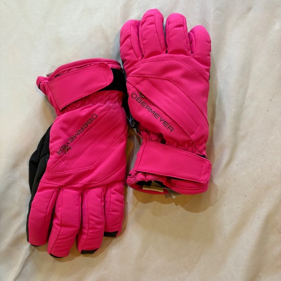 Obermeyer Pink Ski Gloves Snow Winter Teen XL Extra Large Waterproof Warm - Picture 1 of 6